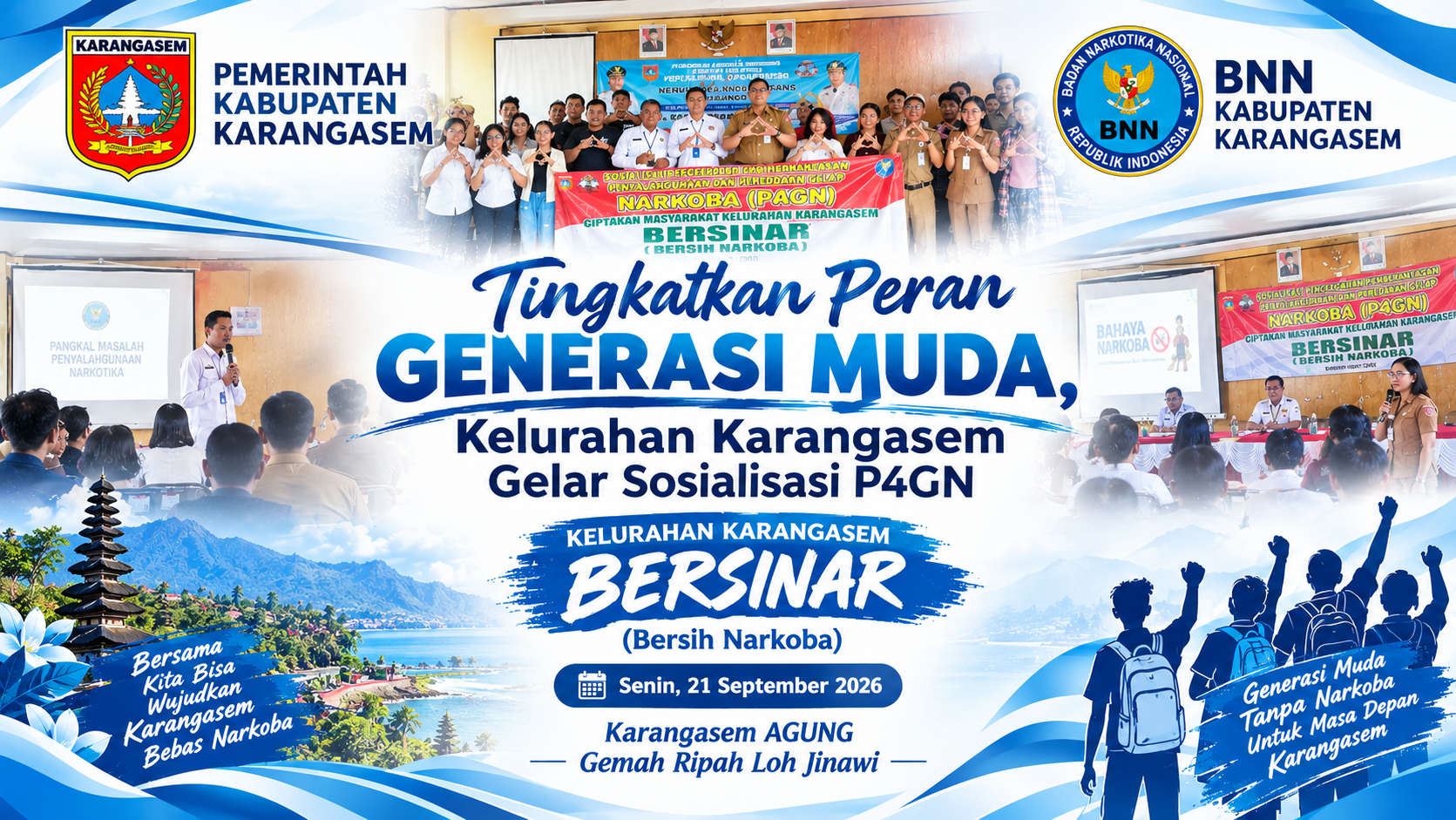 Tingkatkan Peran Generasi Muda, Kelurahan Karangasem Gelar Sosialisasi P4GN